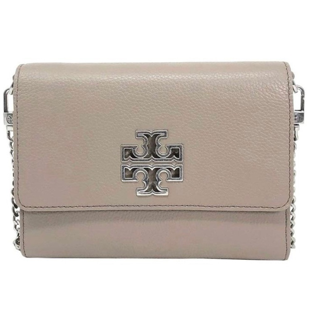 Tory Burch French Gray Britten Leather Convertible NWOT